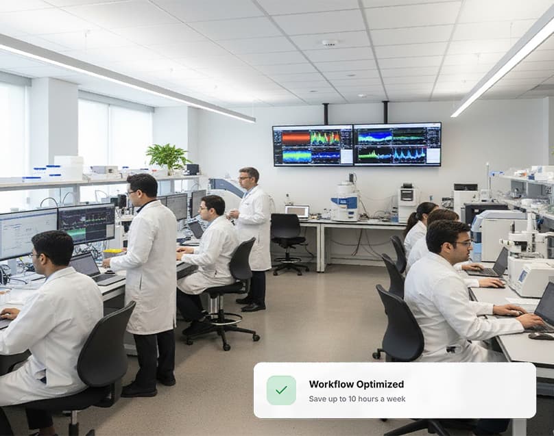 Life science research team workflow